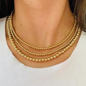 ALV jewels gold ball necklace